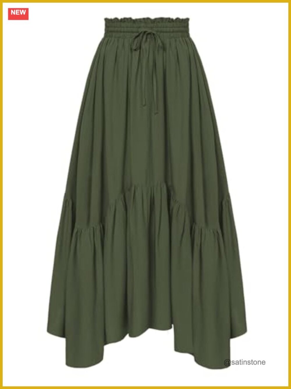 Flowy Boho Renaissance Maxi Skirt with Pockets